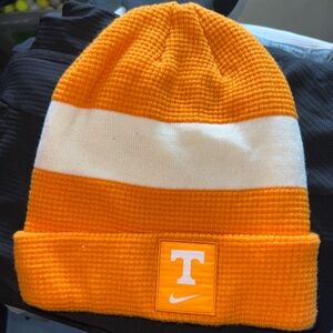 NWOT - Nike Bright Orange and White Knit Beanie